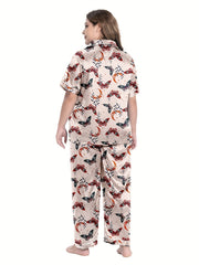 Butterfly & Moon Print Pajama Set