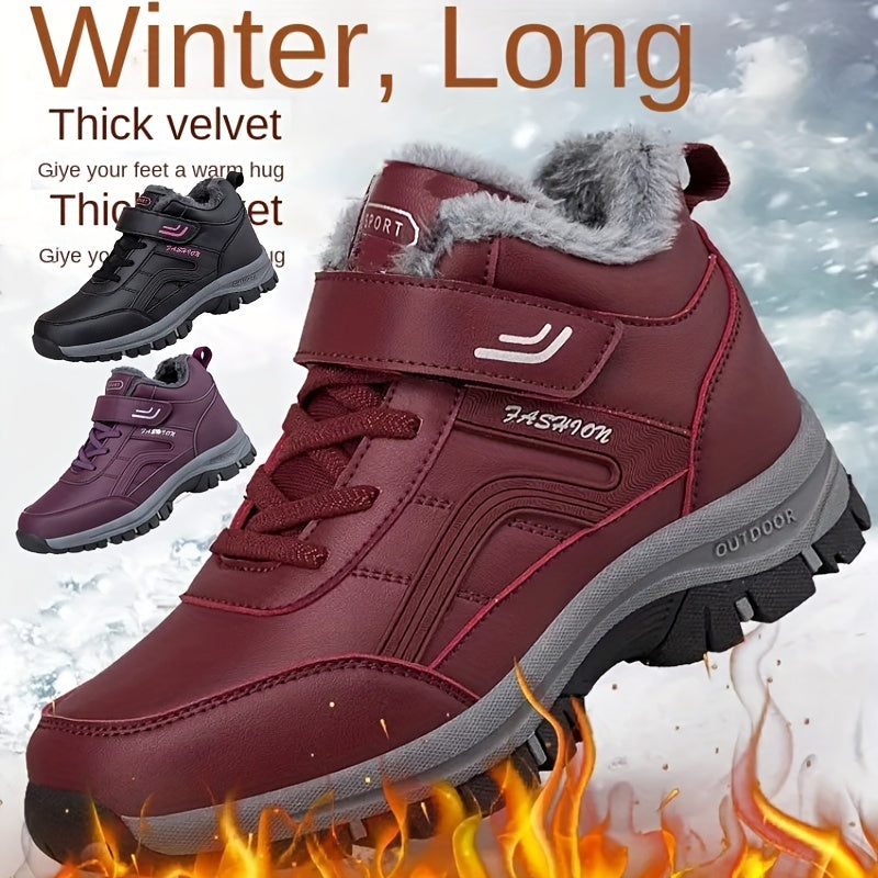 Women's Warm Hiking Boots Non Slip Outdoor Snow Boots