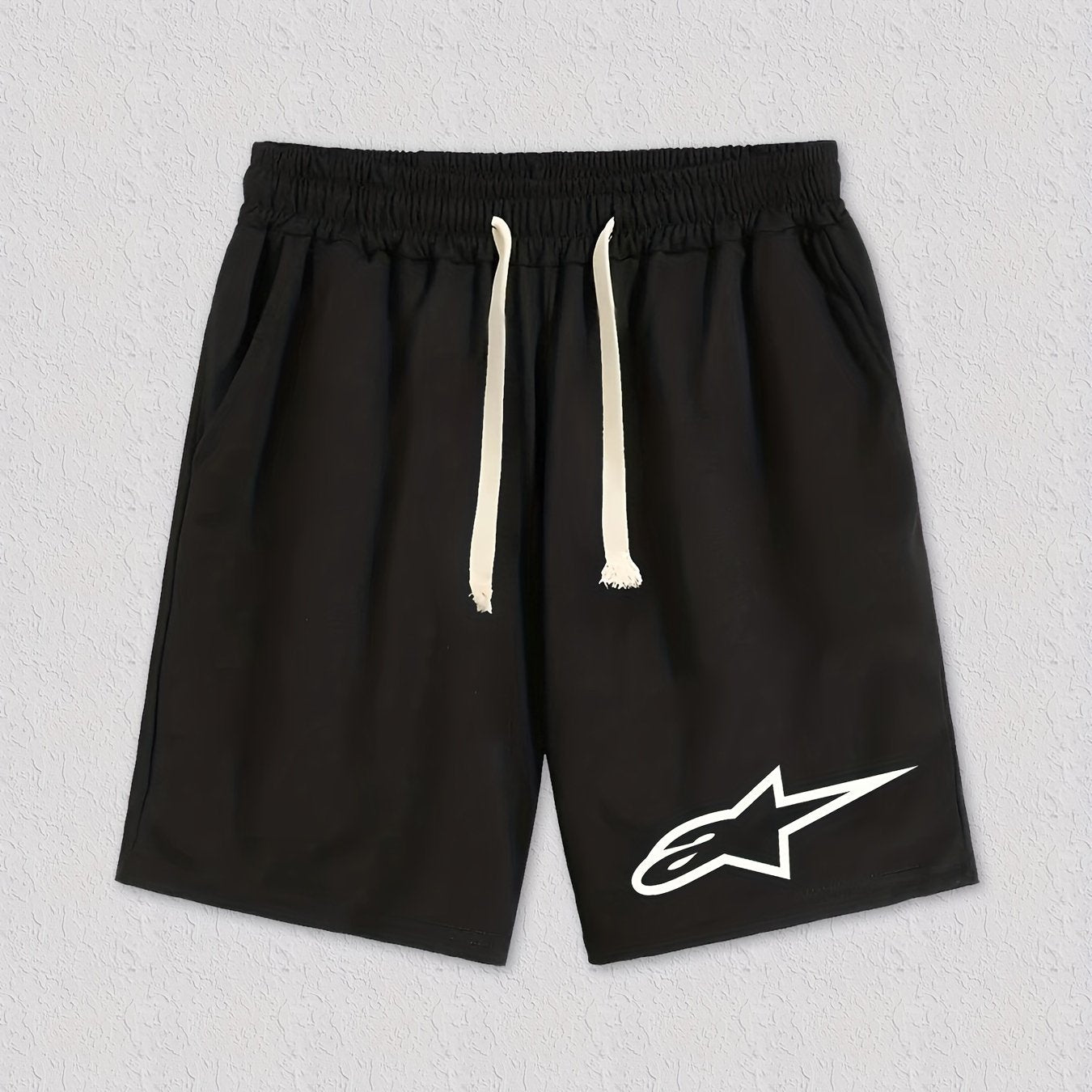 Men's Star Pattern Drawstring Shorts