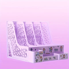 Desktop Bookshelf A4 File Storage Box Folder File Shelf Archive Storage Rack