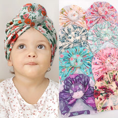 Newborn Floral Turban Hat Cap Beanie For Baby Boys And Girls