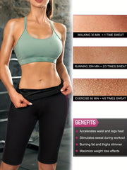 Women's High Waist Sauna Sweat Leggings Weight Loss Workout Pants