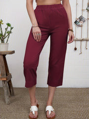 High Waist Cropped Pants for Summer & Spring