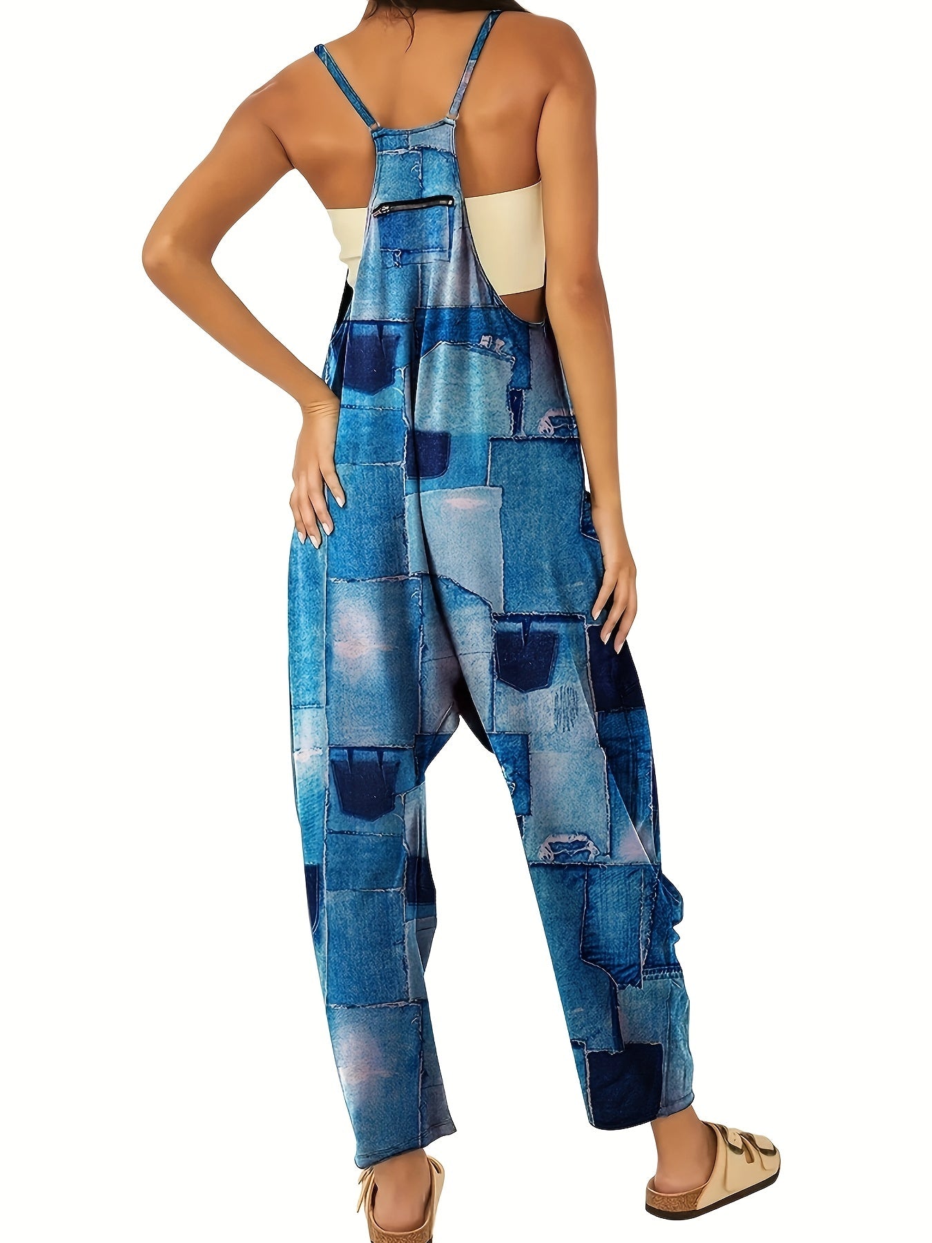 Sleeveless Cami Jumpsuit Casual Women's Clothing