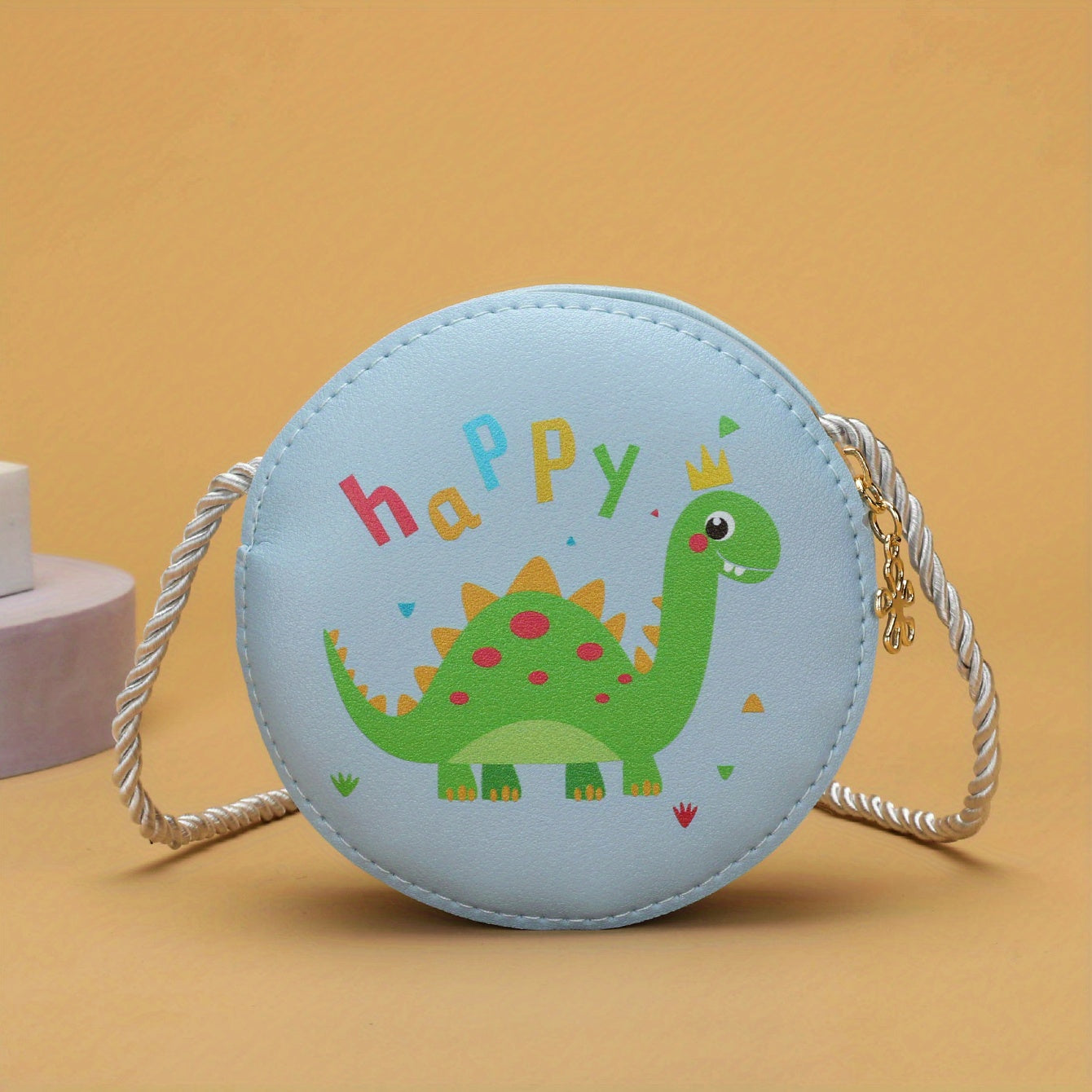 Kids Dinosaur Letter Crossbody Bag Waterproof Coin Purse Wallet