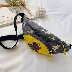 Kids Dinosaur Chest Bag Nylon Coin Purse Large Capacity Satchel Travel