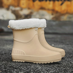 Women's Waterproof Warm Rain Boots Non Slip Outdoor Short Boots
