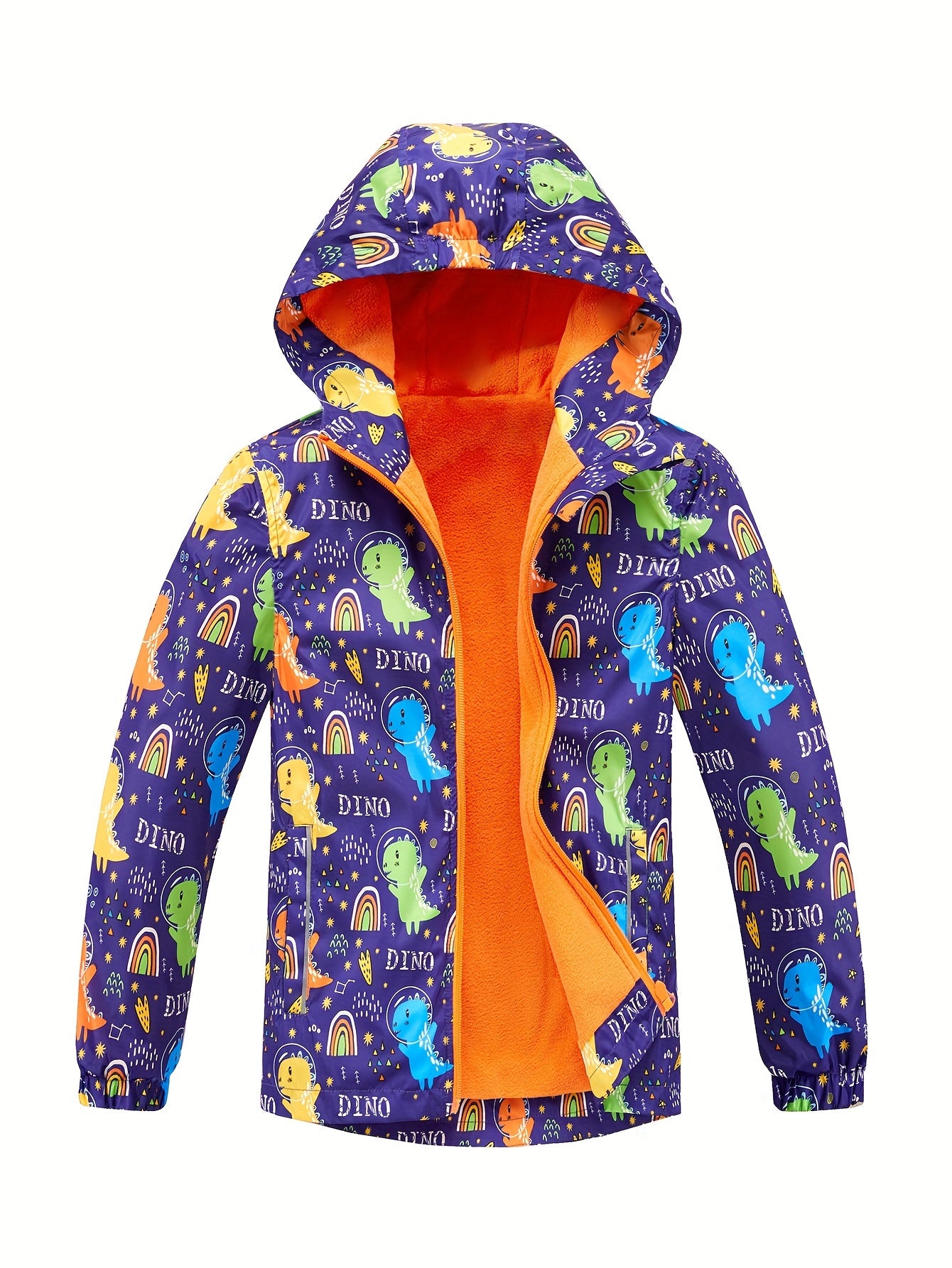 Girls Tie Dye Zip Up Hooded Jacket, Waterproof, Spring/Fall Outdoor Sports
