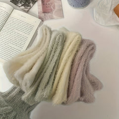 4 Pairs Thickened Warm Mid Calf Socks for Women and Men