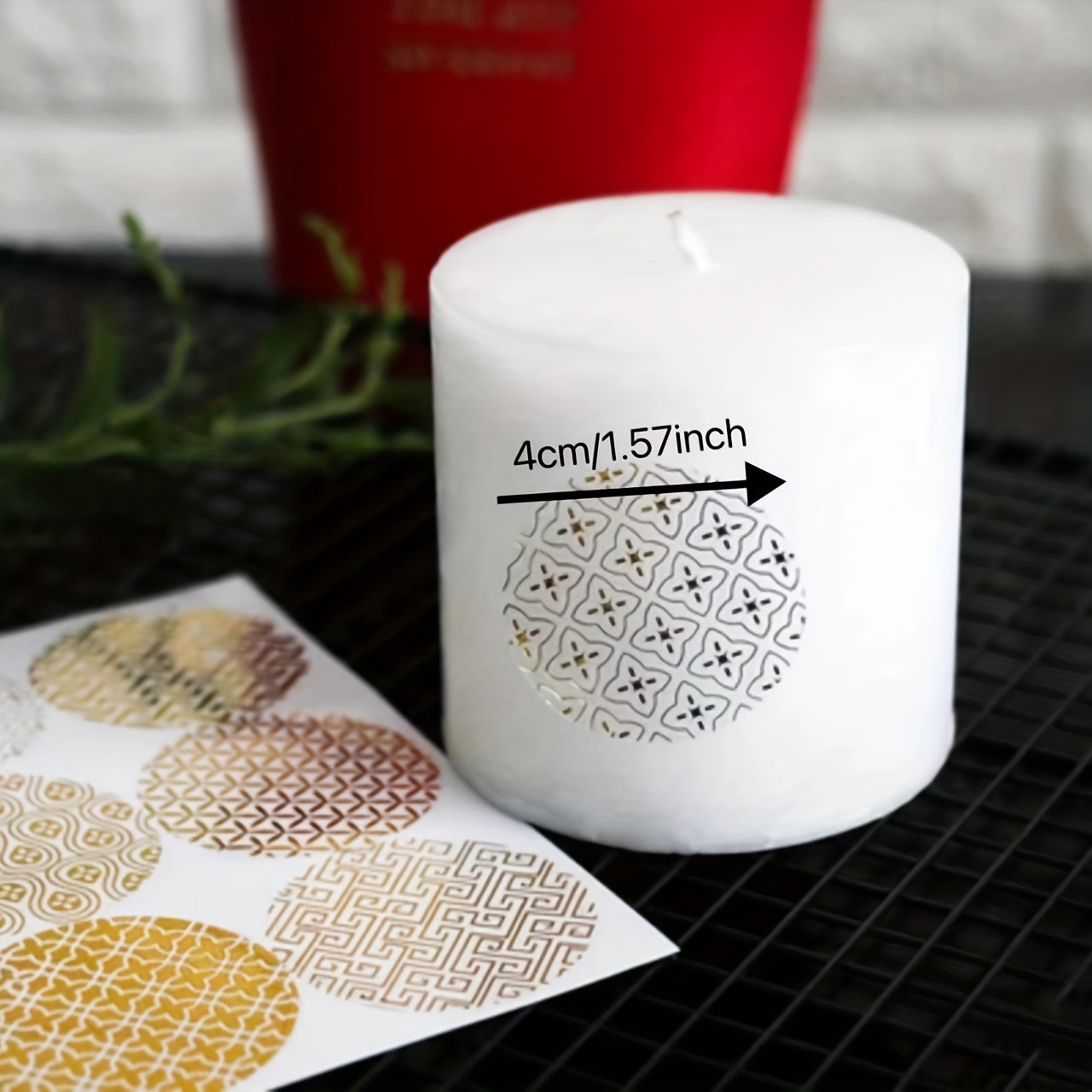 Golden Butterfly Bow Hot Stamping Round Transparent Stickers