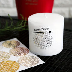 Golden Butterfly Bow Hot Stamping Round Transparent Stickers