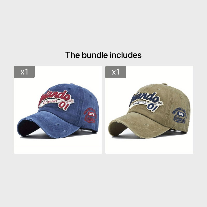 Vintage Baseball Cap 3D Embroidered Alphabet Men Women Duck Cap