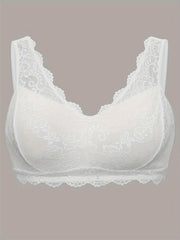 Floral Lace Wide Straps Comfort Bralette
