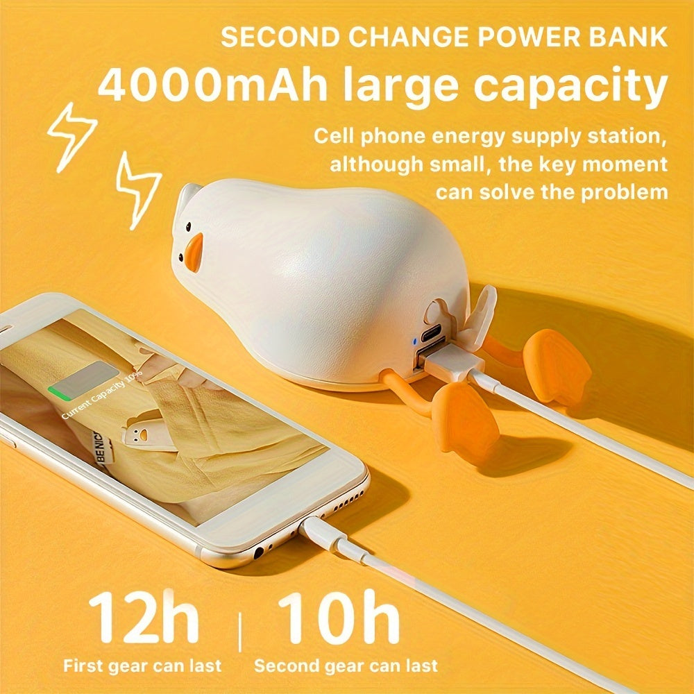 3 in 1 Duck Hand Warmer & Power Bank 4000mA Rapid Heat
