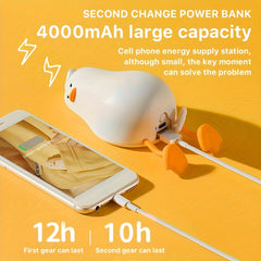 3 in 1 Duck Hand Warmer & Power Bank 4000mA Rapid Heat