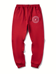 Deer Pattern Graphic Drawstring Joggers Men's Sweatpants