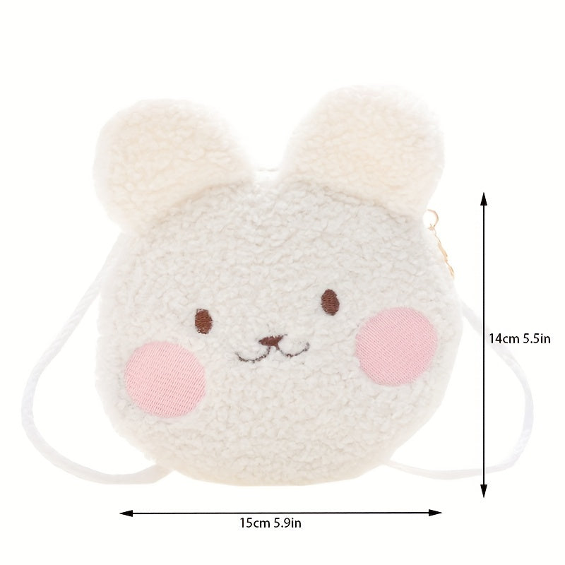 Bear Plush Crossbody Bag Small Animal Plush Coin Purse For Girls