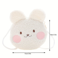 Bear Plush Crossbody Bag Small Animal Plush Coin Purse For Girls