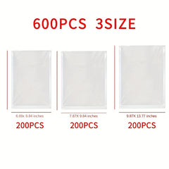 Vacuum Sealing Bags 300-600pcs, Food Storage BPA Bags