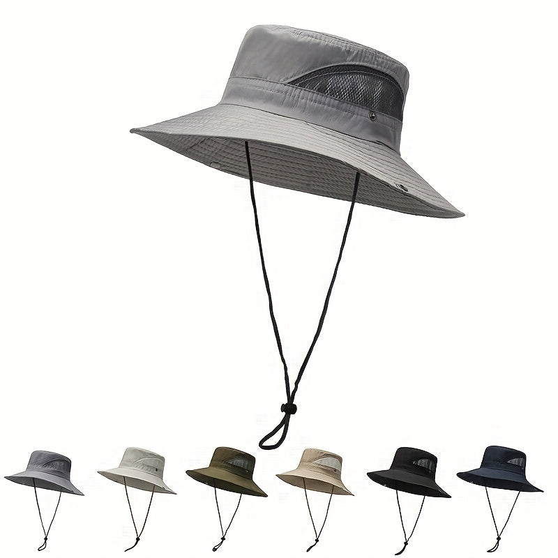 Outdoor Sun Hat Mesh Breathable UV Protection Big Brim Hat