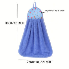 Thick Coral Velvet Handkerchief Absorbent Hand Towel