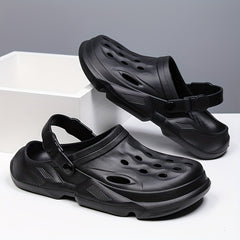 Men's Casual Slip-On Platform Clogs Outdoor Beach Shoes