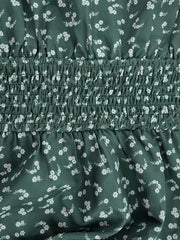 Casual Dress Women's Plus Ditsy Print Lantern Sleeve Dress