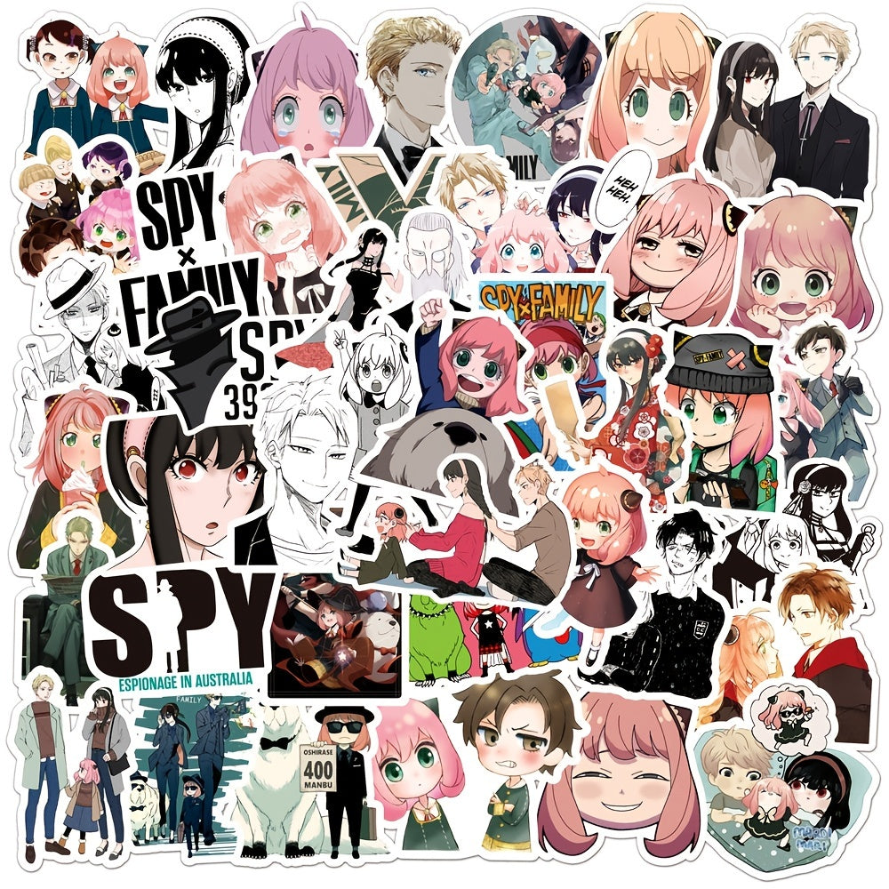 50Pcs Spy Doodle Waterproof Stickers for Laptop Phone Luggage Water Bottle Car