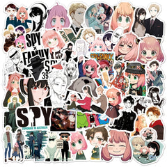 50Pcs Spy Doodle Waterproof Stickers for Laptop Phone Luggage Water Bottle Car