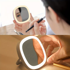 Rechargeable Mini LED Makeup Mirror Portable Beauty Mirror for Travel and Makeup