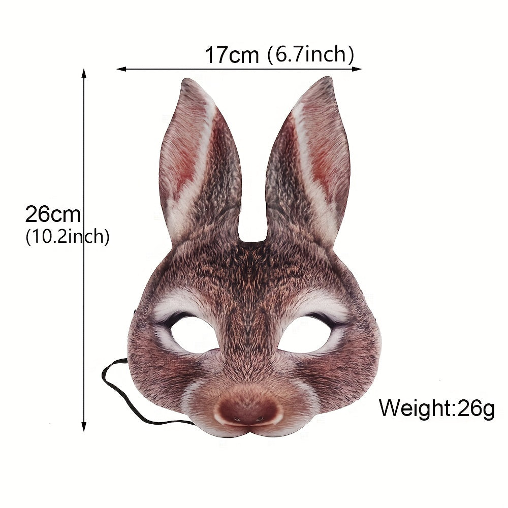 Girls Halloween Rabbit Mask for Carnival Party Makeup Dance