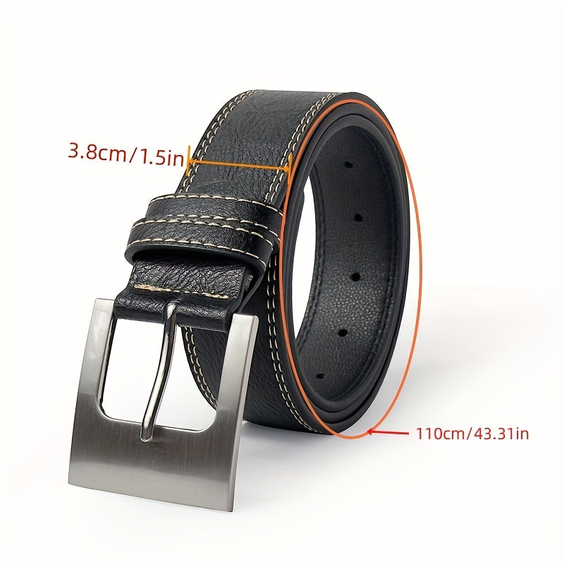 Men's PU Leather Buckle Belt for Outdoor Party Holiday