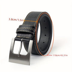 Men's PU Leather Buckle Belt for Outdoor Party Holiday