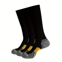 Men's Thick Padded Knee Socks 3 Pairs for Running Soccer Cycling