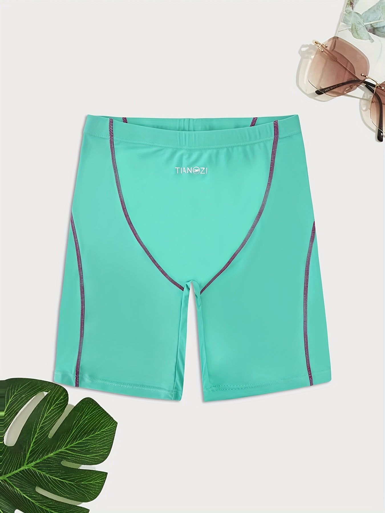 Men's Vintage Striped Swim Trunks High Stretch Swimwear