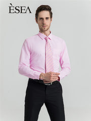 ESEA Men's Regular Long Sleeve Shirt Formal Dress With Pocket