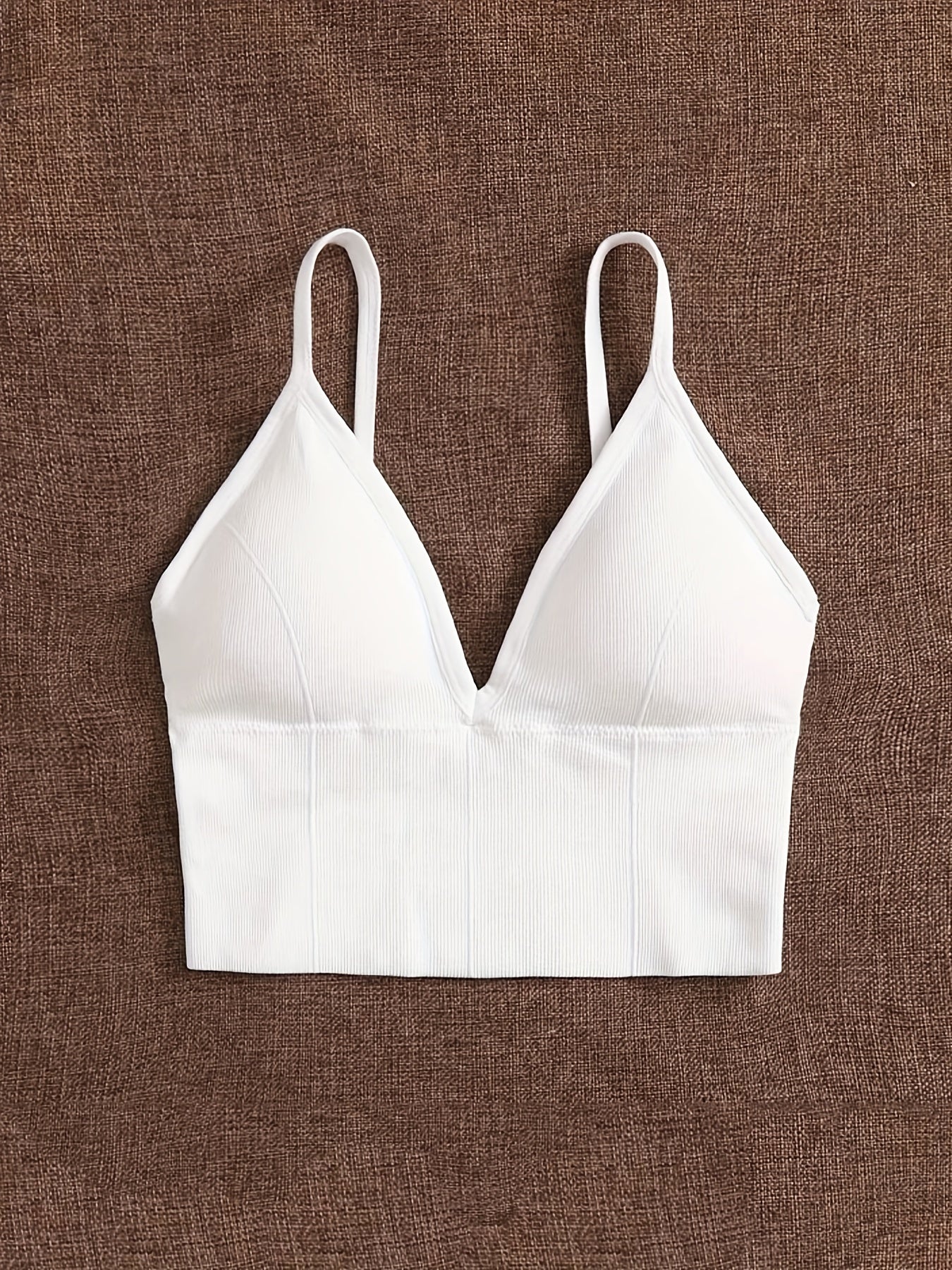 Backless Cami Crop Top Slim Fit V-Neck Sexy Lingerie