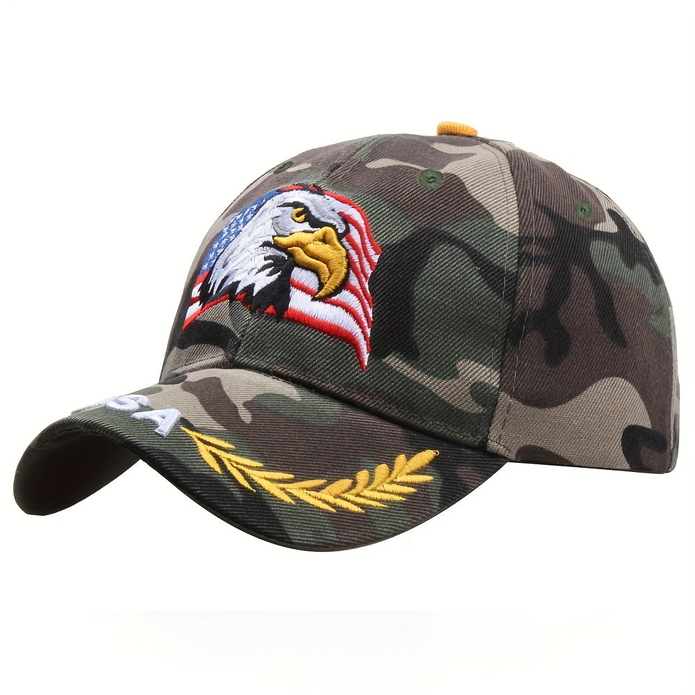 American Flag Embroidered Baseball Caps for Outdoor Activities