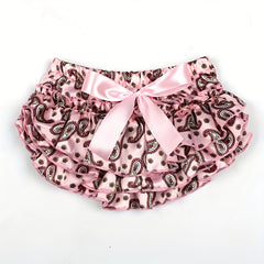Baby Shorts Cashew Flower Pattern Satin PP Pants Set