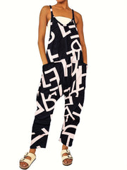 Sleeveless Wide Leg Jumpsuit With Pockets
