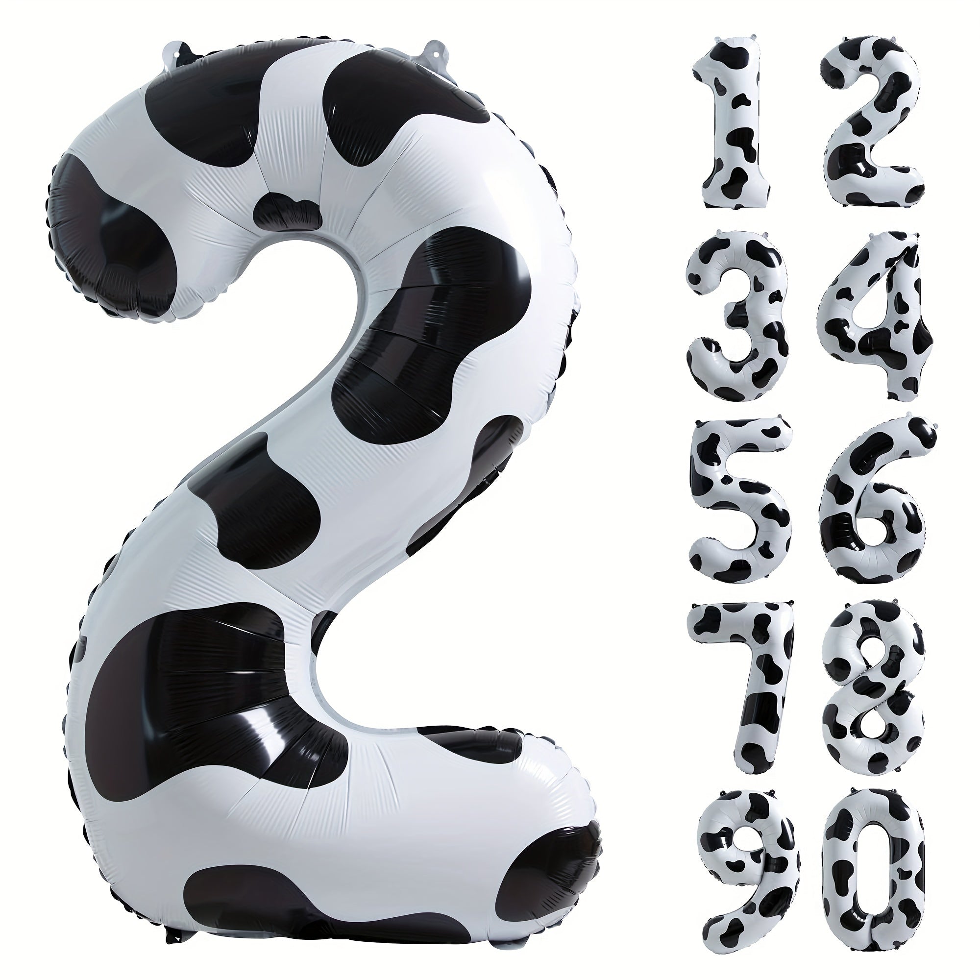 Cow Print Balloon Birthday Decoration Supplies Cowgirl Theme Number Balloon