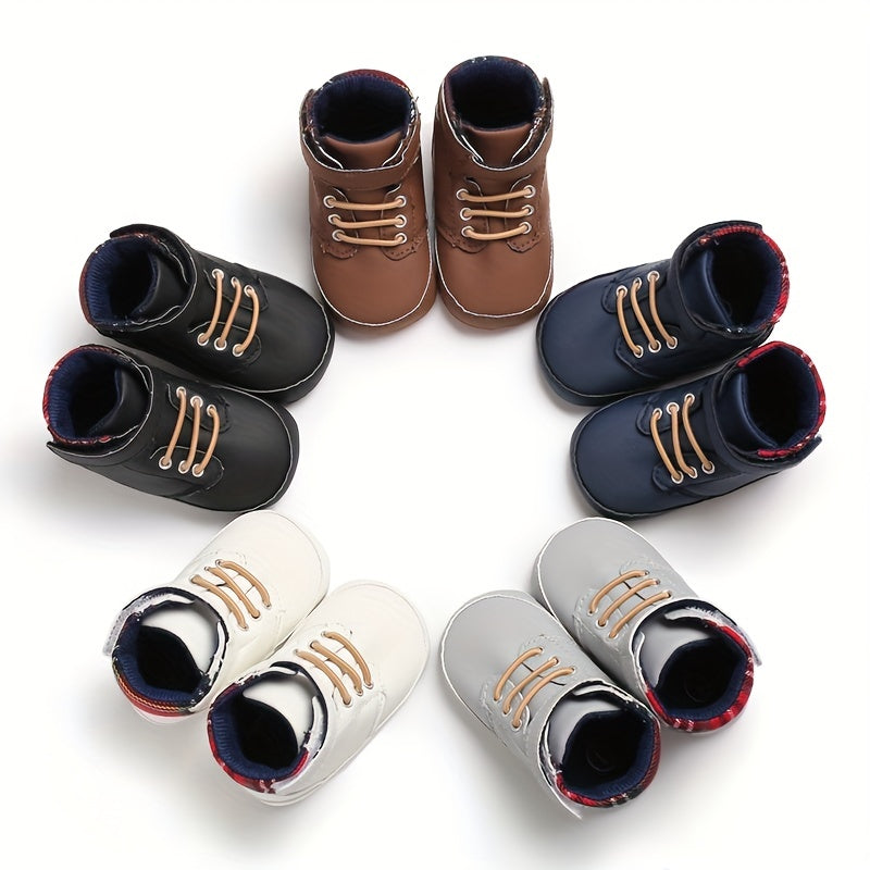 Baby Boys Toddler Anti-Slip Soft Bottom Boots, Spring/Autumn