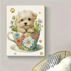 Small Dog Pattern Cup Diamond Painting Kit DIY 5D Diamond Art