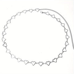 Heart Hollow Out Waist Chain Hip Hop Metal Waistband