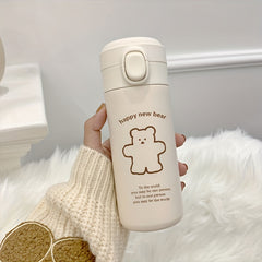 Bear Pattern Insulated Water Bottles - Portable Water Bottle