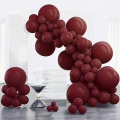 60pcs Burgundy Red Party Latex Balloons 5inch Wine Red Balloons