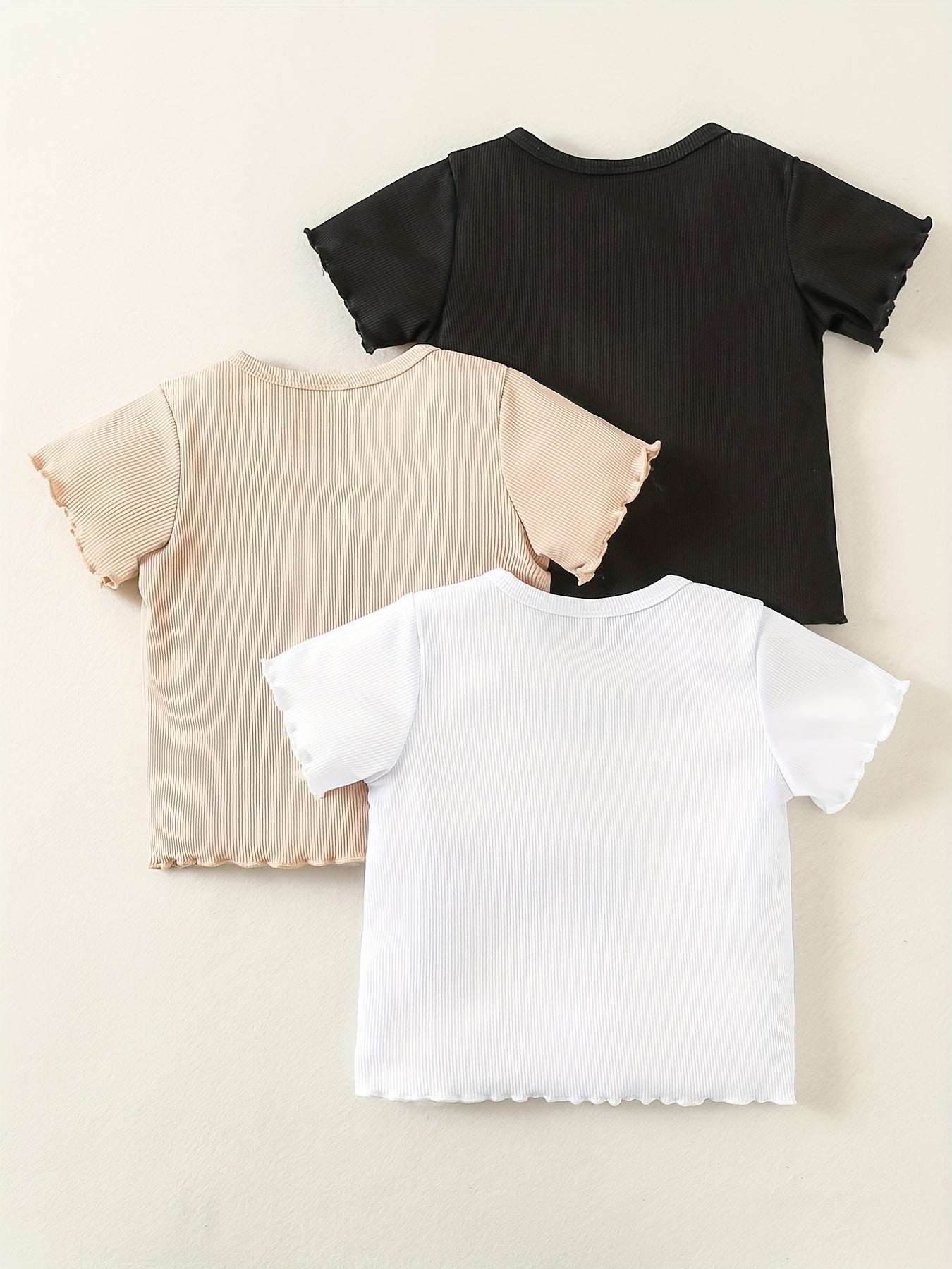 Summer Girl's 3pcs Bottoming T-shirts Set