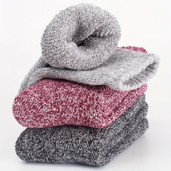 3 Pairs Thickened Crew Socks Warm Women's Stockings & Hosiery