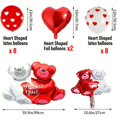 I Love You Balloon & Heart Balloon Set Rose Petal Decoration