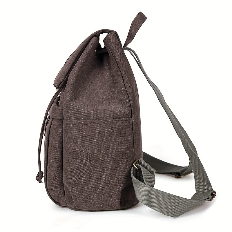 Large Capacity Canvas Backpack for Travel Lightweight Outdoor Camping Hiking